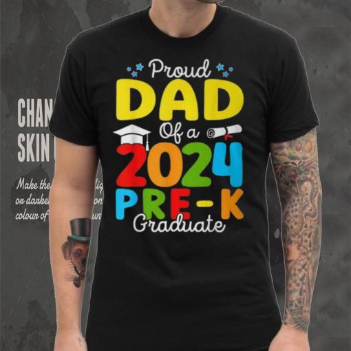 Proud Dad Of A Class Of 2024 Pre K Graduate Father T Shirt