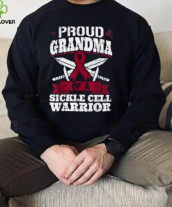 Proud Grandma Of A Sickle Cell Warrior SCD Awareness Ribbon T Shirt