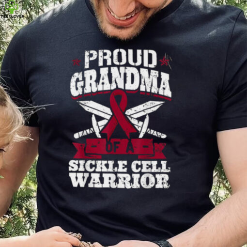 Proud Grandma Of A Sickle Cell Warrior SCD Awareness Ribbon T Shirt