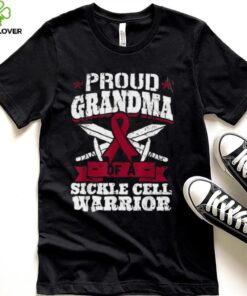 Proud Grandma Of A Sickle Cell Warrior SCD Awareness Ribbon T Shirt