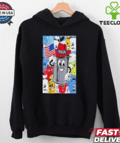Proud Maga Garbage Trump Supporter Trash Can Cartoon Shirt