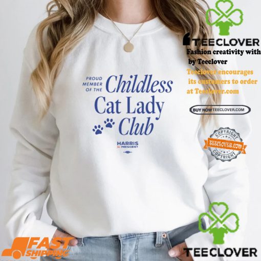 Proud Member Of The Childless Cat Lady Club Shirt