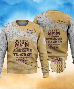 Proud Mom Of A Teacher 3D Full Print Ugly Sweater Christmas Gift Sweater