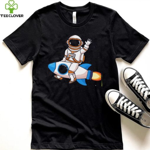 Psychedelic Astronaut Print Nasa T Shirt