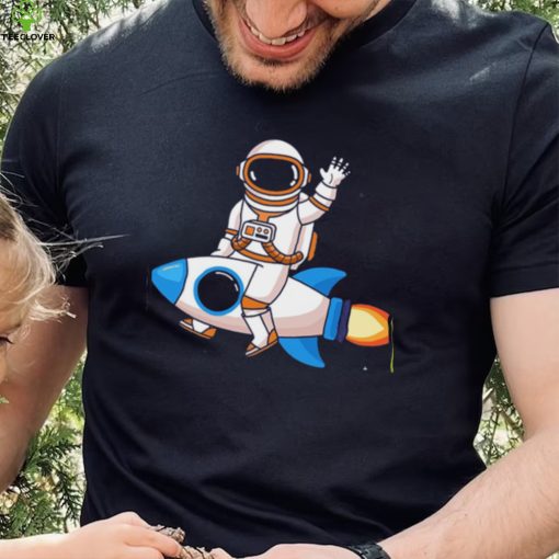 Psychedelic Astronaut Print Nasa T Shirt