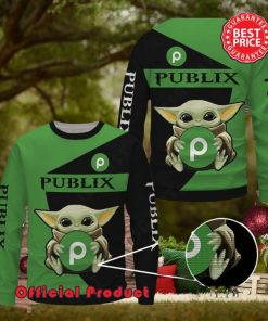 Publix Baby Yoda With Logo Ugly Christmas Sweater