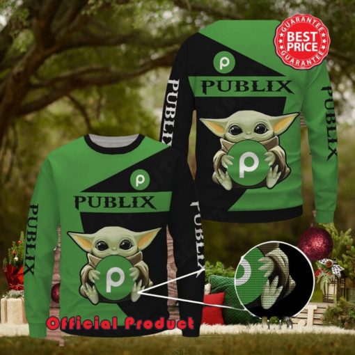 Publix Baby Yoda With Logo Ugly Christmas Sweater