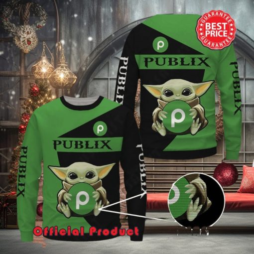 Publix Baby Yoda With Logo Ugly Christmas Sweater
