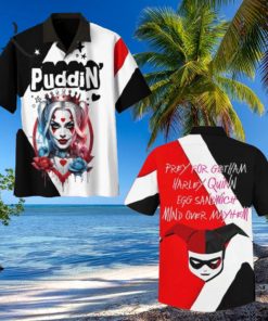 Puddin Prey For Gotham Harley Quinn Egg Sanwich Mind Over Mayhem Hawaiian Shirt