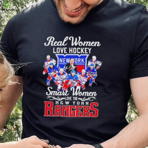 Real women love hockey smart women love the New York Rangers signatures shirt