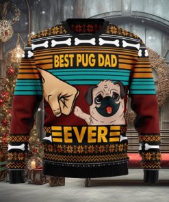 Pug Best Dog Dad dog dad Ugly Christmas Sweater Gift Men Women