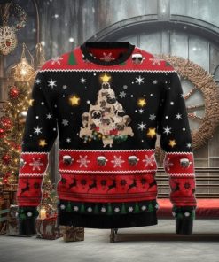 Pug Christmas Tree Best Gift For Dog Lovers Ugly Sweater