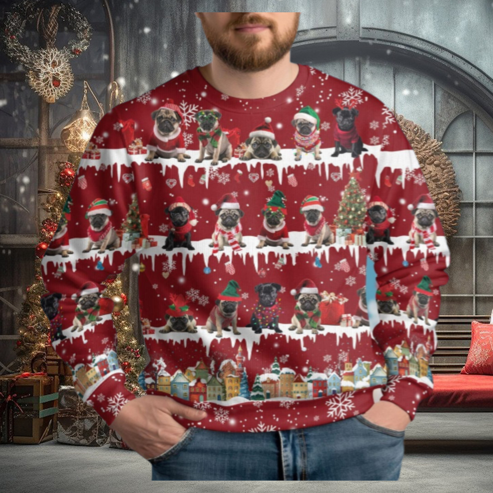 Pug Dog Ugly Christmas Sweater, Pet Lover Xmas Sweater Pug Dog Ugly Christmas Sweater, Pet Lover Xmas Sweater