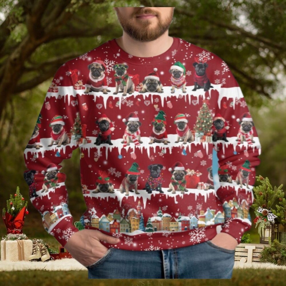 Pug Dog Ugly Christmas Sweater, Pet Lover Xmas Sweater Pug Dog Ugly Christmas Sweater, Pet Lover Xmas Sweater
