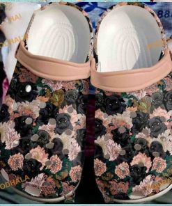 Pug Flowers Garden Clogs