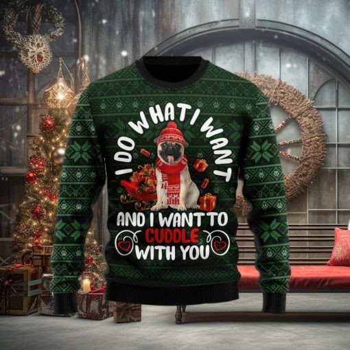 Pug I Co What I Want All Over Printed 3D Ugly Christmas Sweater Christmas Gift For Men And Women