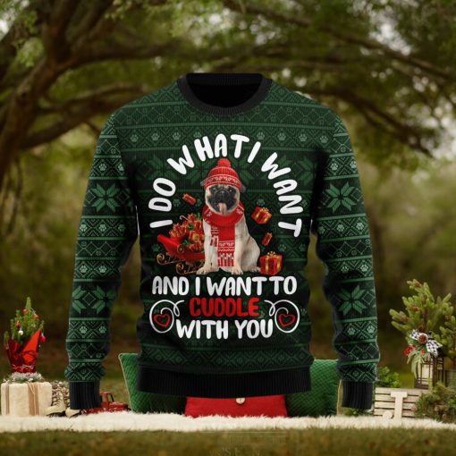 Pug I Want Ugly Christmas Sweater Gift Men Women