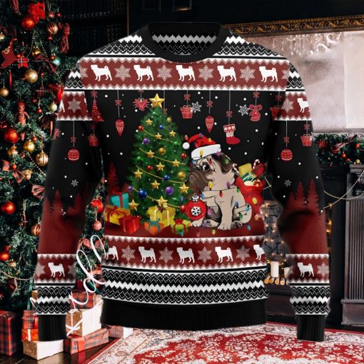 Pug Lover Merry Christmas Ugly Christmas Holiday Sweater