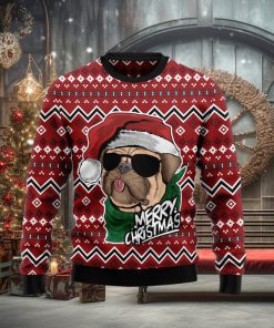 Pug Merry Ugly Christmas Sweater Gift Men Women