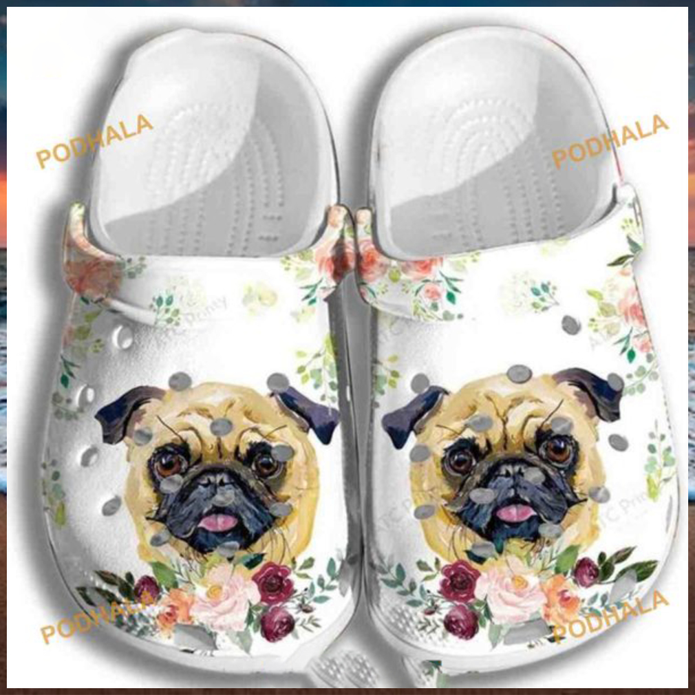 Pug Puppy Roses Flower Crocs Pug Puppy Roses Flower Crocs