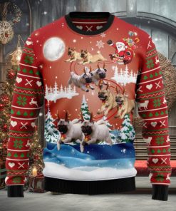 Pug Reindeer Ugly Christmas Sweater Thankgiving Gift Men Women