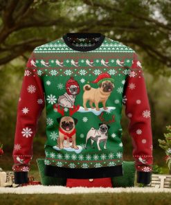 Pug Snow Day Ugly Christmas Sweater