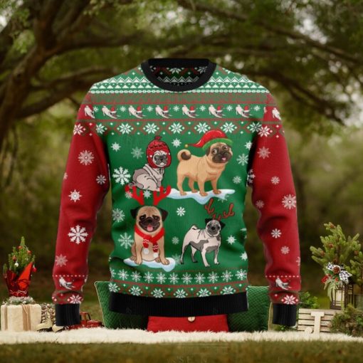 Pug Snow Day Ugly Christmas Sweater