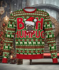 Pug Ugly Christmas Sweater, Pugs Dog Bah Humpug Funny