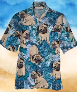 Pugs Blue Nice Design Unisex Hawaiian Shirt