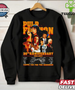 Pulp Fiction 30th anniversary 1994 2024 signature thank you for the memories shirt
