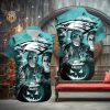 Pumpkin Freddy Jason Michael Myers Loves Philadelphia Eagles Hawaiian Shirt