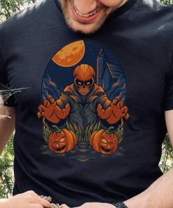 Pumpkin Skull Halloween Vintage Art Shirt