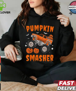 Pumpkin Smasher Toddler Halloween For Monster Truck Lover T Shirt