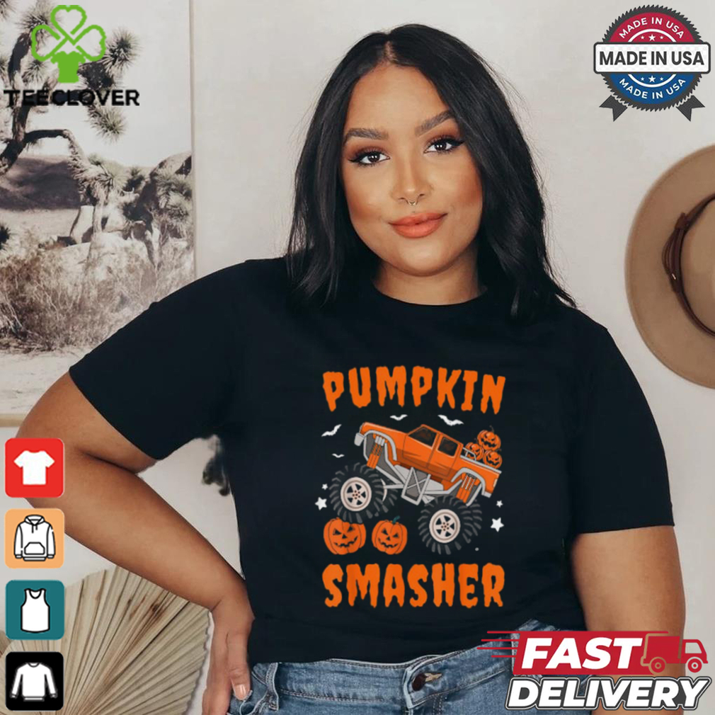 Pumpkin Smasher Toddler Halloween For Monster Truck Lover T Shirt Pumpkin Smasher Toddler Halloween For Monster Truck Lover T Shirt