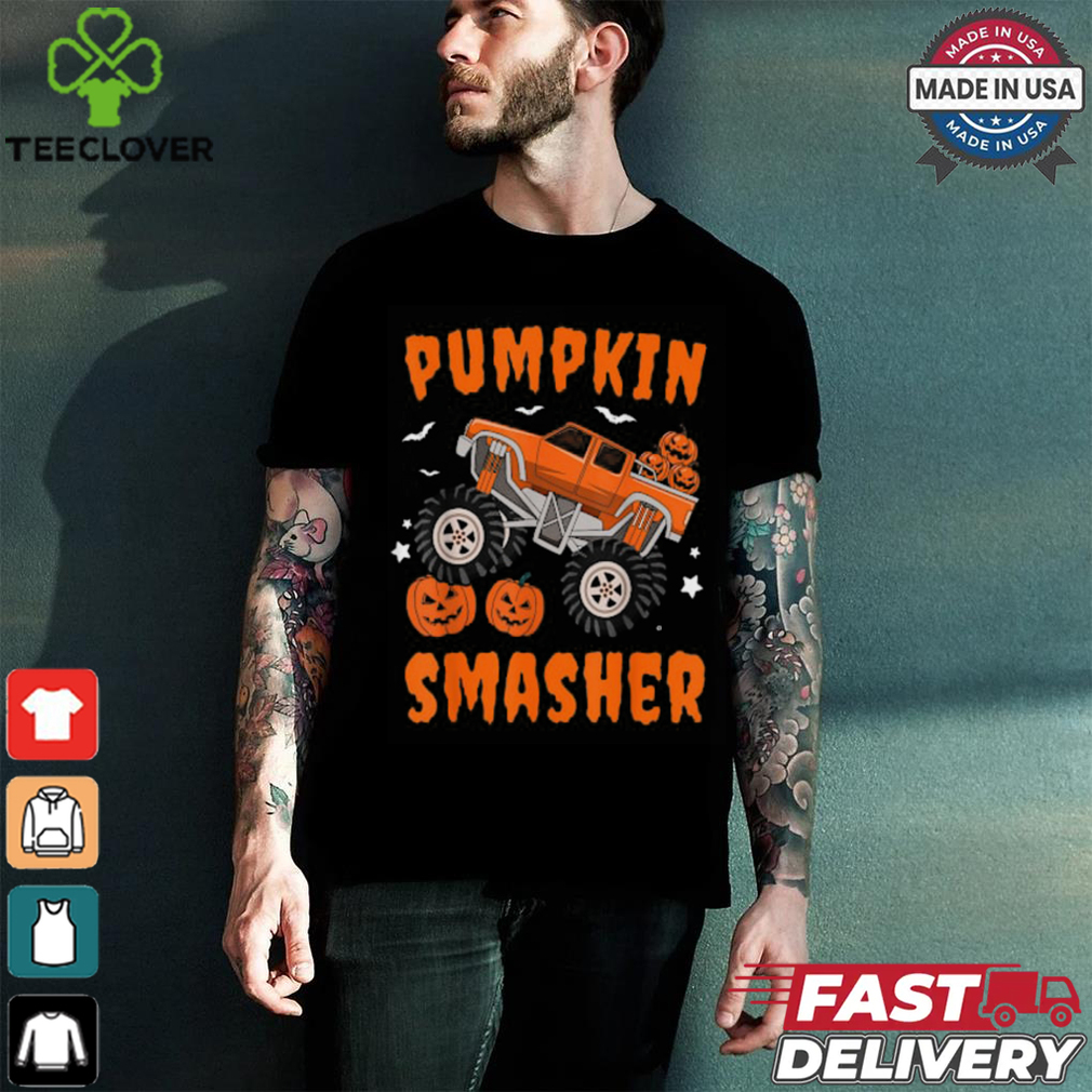 Pumpkin Smasher Toddler Halloween For Monster Truck Lover T Shirt Pumpkin Smasher Toddler Halloween For Monster Truck Lover T Shirt