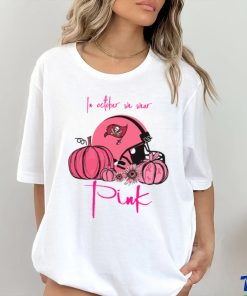 Pumpkin Tampa Bay Buccaneers In October We Wear Pink Breast Cancer Awareness T Shirt