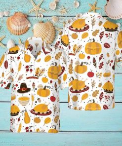 Pumpkins Thanksgiving Pattern Hawaiian Shirt Aloha Casual Shirt For Men And Women