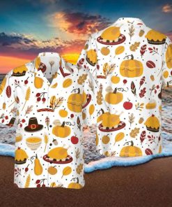 Pumpkins Thanksgiving Pattern Hawaiian Shirt Aloha Casual Shirt For Men And Women