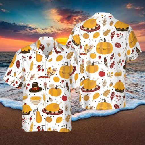 Pumpkins Thanksgiving Pattern Hawaiian Shirt Aloha Casual Shirt For Men And Women