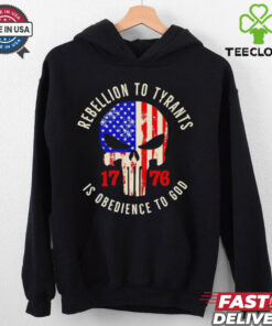 Punisher skull rebellion to tyrants is obedience to God T Shirt
