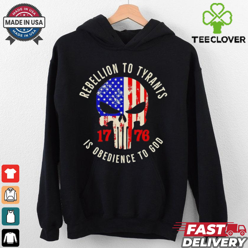 Punisher skull rebellion to tyrants is obedience to God T Shirt Punisher skull rebellion to tyrants is obedience to God T Shirt