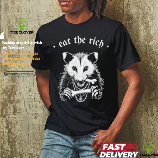 Punk With A Camera Eat The Rich Possum Anti Fascist Shirt