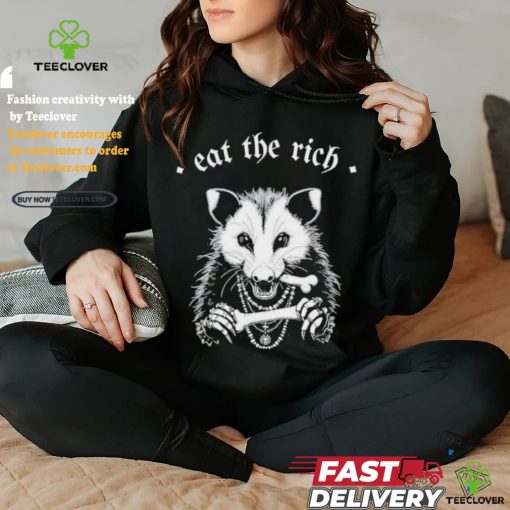 Punk With A Camera Eat The Rich Possum Anti Fascist Shirt