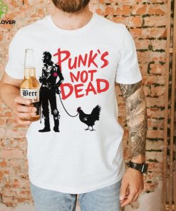 Punk’s not dead chicken art shirt