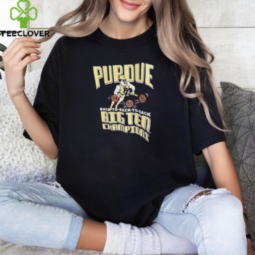 Purdue Boilermakers Back to back to back Big Ten champions hoodie, sweater, longsleeve, shirt v-neck, t-shirt