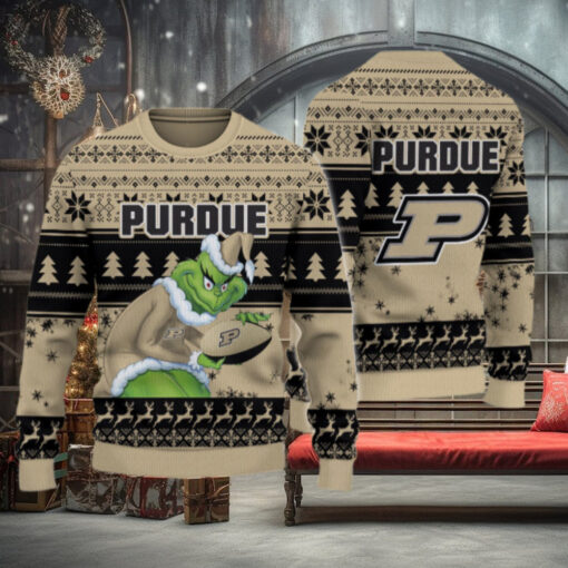 Purdue Boilermakers Grinch Ugly Christmas Sweater