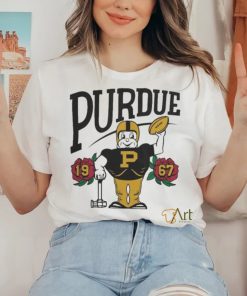 Purdue Boilermakers Homefield 1967 Rose Bowl Ringer Mascot T shirt