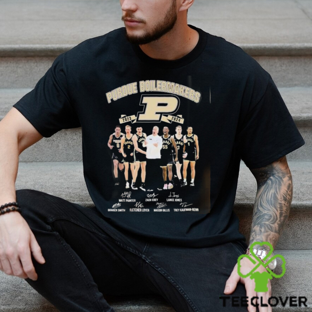 Purdue Boilermakers Men’s Basketball 2023 2024 Signatures Shirt Purdue Boilermakers Men’s Basketball 2023 2024 Signatures Shirt