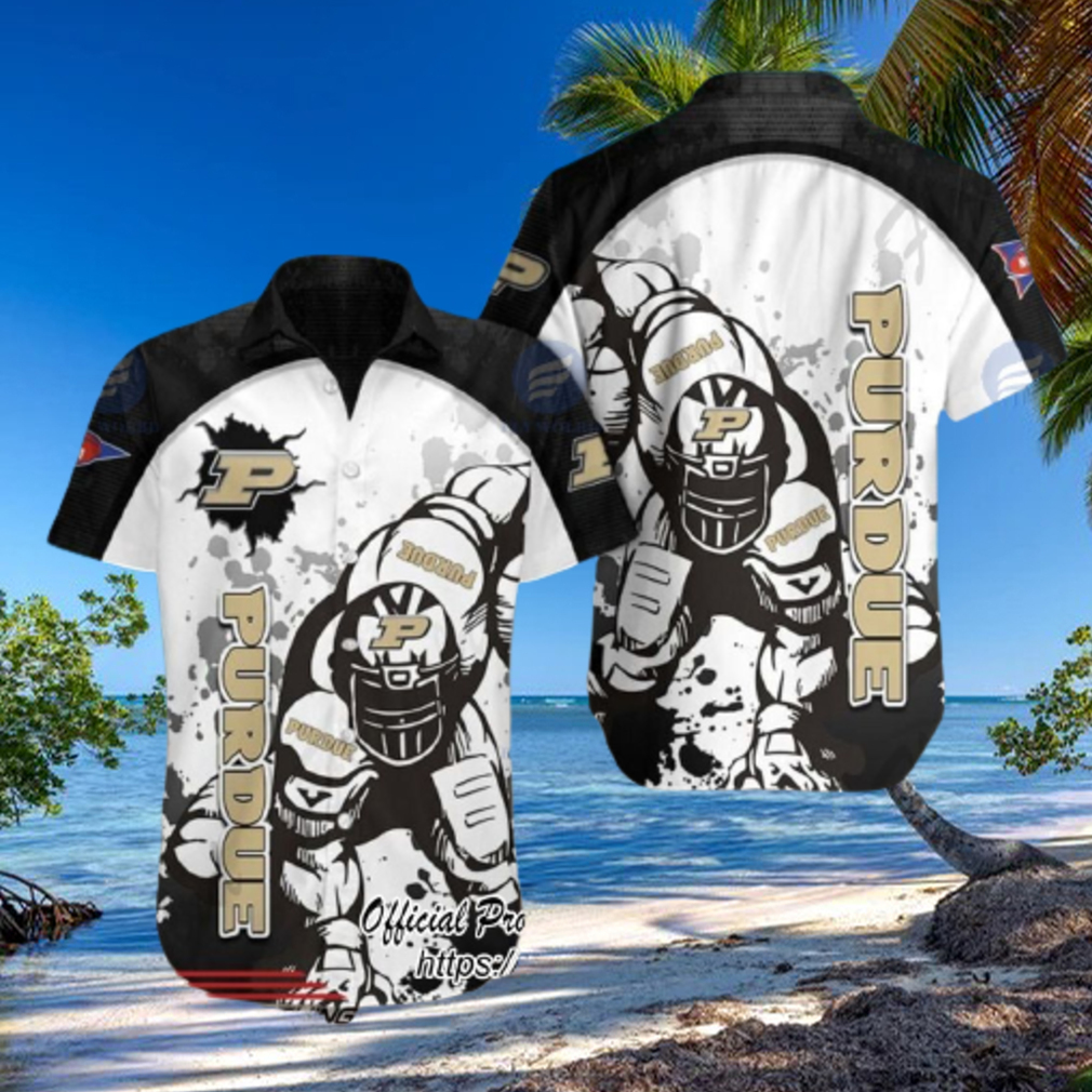 Purdue Boilermakers NCAA Player Paint Flakes Black Gray Hawaiian Shirt Purdue Boilermakers NCAA Player Paint Flakes Black Gray Hawaiian Shirt