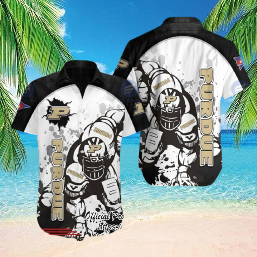 Purdue Boilermakers NCAA Player Paint Flakes Black Gray Hawaiian Shirt Purdue Boilermakers NCAA Player Paint Flakes Black Gray Hawaiian Shirt